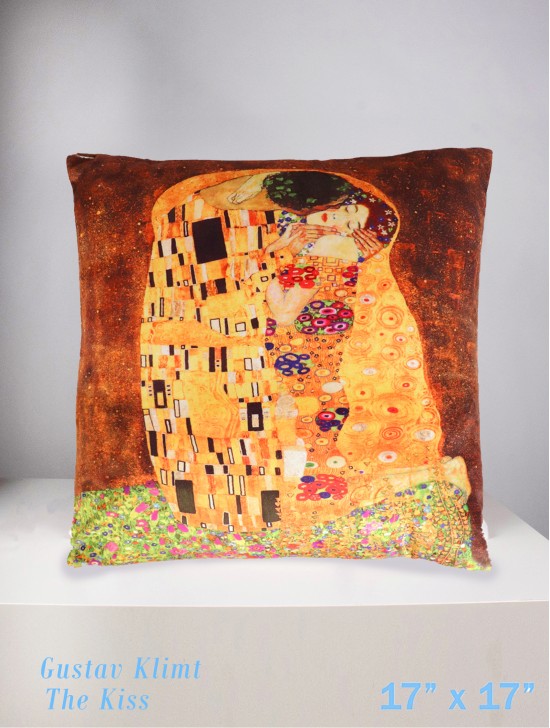 Gustav Klimt: The Kiss Design Cushion Cover and Filler (double sided)